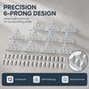 12 Pcs 6-Prong Push On Impaler Mounts With Screws Sound Isolation Clips  Sound-Absorbing Panels