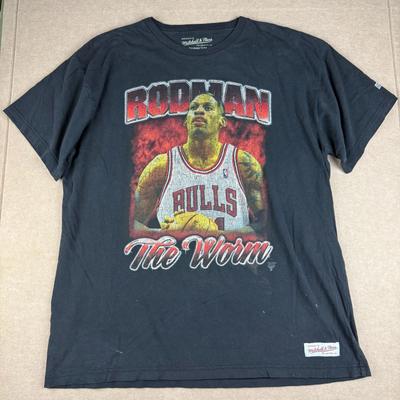 Mitchell & Ness Maglietta Uomo XL Nera Dennis Rodman Bulls NBA The Worm