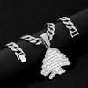 Cross-border Hip Hop Diamond Christmas Tree Pendant for Men