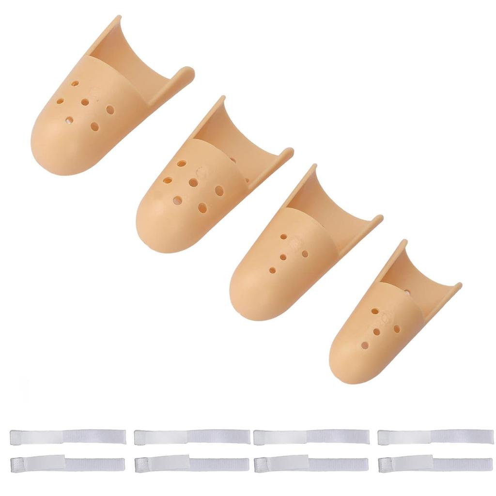 Finger Splint, 4 Sizes Breathable Plastic Thumb Splint Finger Protectors for Arthritis Sprains Strains