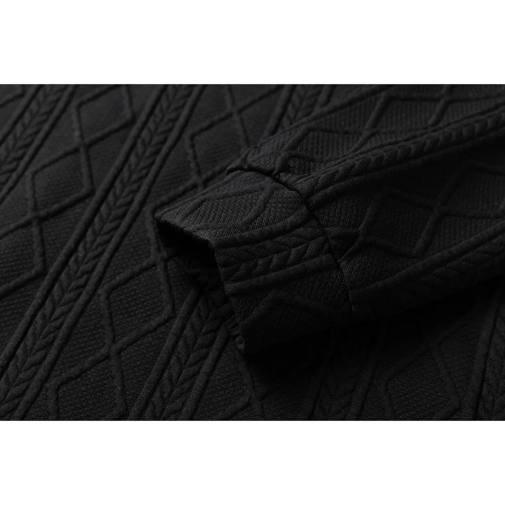 2026 Spring Autumn Men Diamond Pattern Hoodies Men Casual Korean Tshirts Male Soild Color Tops Man Oversize Black Sweatshirts