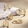 5 Stück Hypoallergen 14K Gold Plated Huggie Knorpelohrringe für Mehrfachpiercing Silber Creolen für Damen Mama Teenager Mädchen