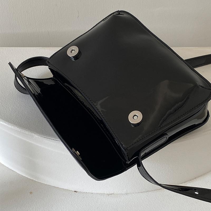 Retro Patent Leather  New Women's Underarm Bag Fashion Small Square Shoulder Messenger Bags Casual All-match Handbags