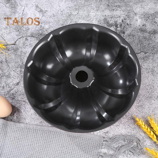 Nepriľnavá forma na tortu 9,5-palcová okrúhla forma s vrúbkovaným tubusom z uhlíkovej ocele na bábovky, forma na pečenie na želé, želatínu, čokoládový puding, ťažká pekárska forma