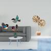 Wooden Bird Art Sculpture Metal Flying Birds Shaped Figurine Crafts Nordic Creative Ornament