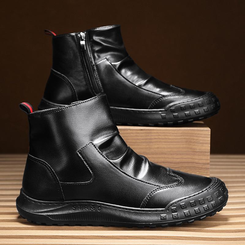 22 Four Seasons Student European and American Harajuku Casual Martin Boots Medium Top Board Shoes Retro Suede