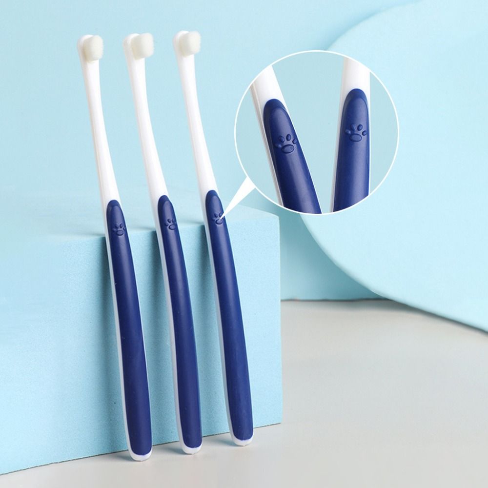 Long Handle Dog Toothbrushes Soft Bristles Animal Toothbrush Soft Oral Cleaning Brush  Pet Care