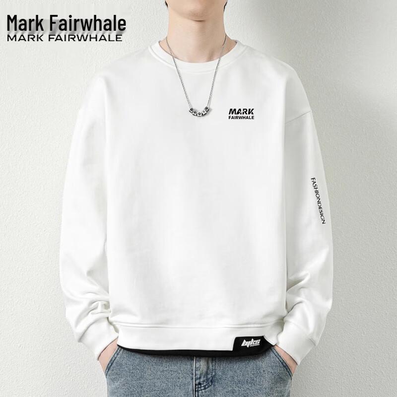 Mark Fairwhale Men's Round Neck Long-Sleeve Casual Sweatshirt