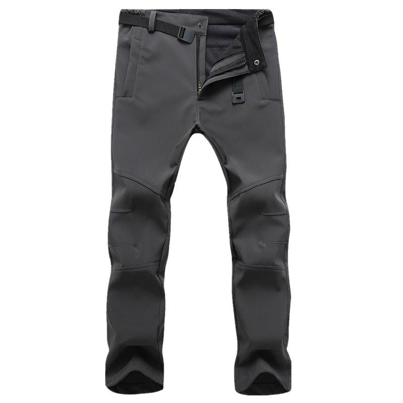 Pantalones impermeables cortavientos para hombre y mujer, con forro polar, para actividades al aire libre, softshell, para esquí y montañismo.