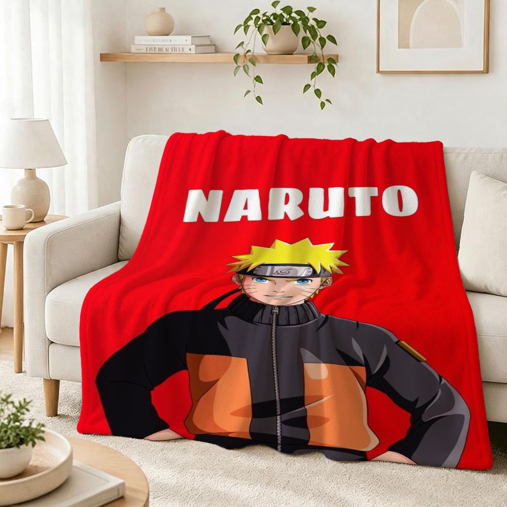 Naruto'S Ninja Way Anime Cartoon Flannel Blanket Skinfriendly Warm Fleece Blanket For Living Room Air Conditioner Room Home Party Decor Christmas Gift