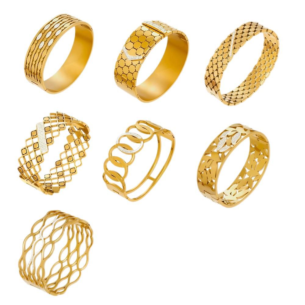 18k Gold-Plated Geometric Mesh Buckle Bracelet - Chic European & American Designer Fashion