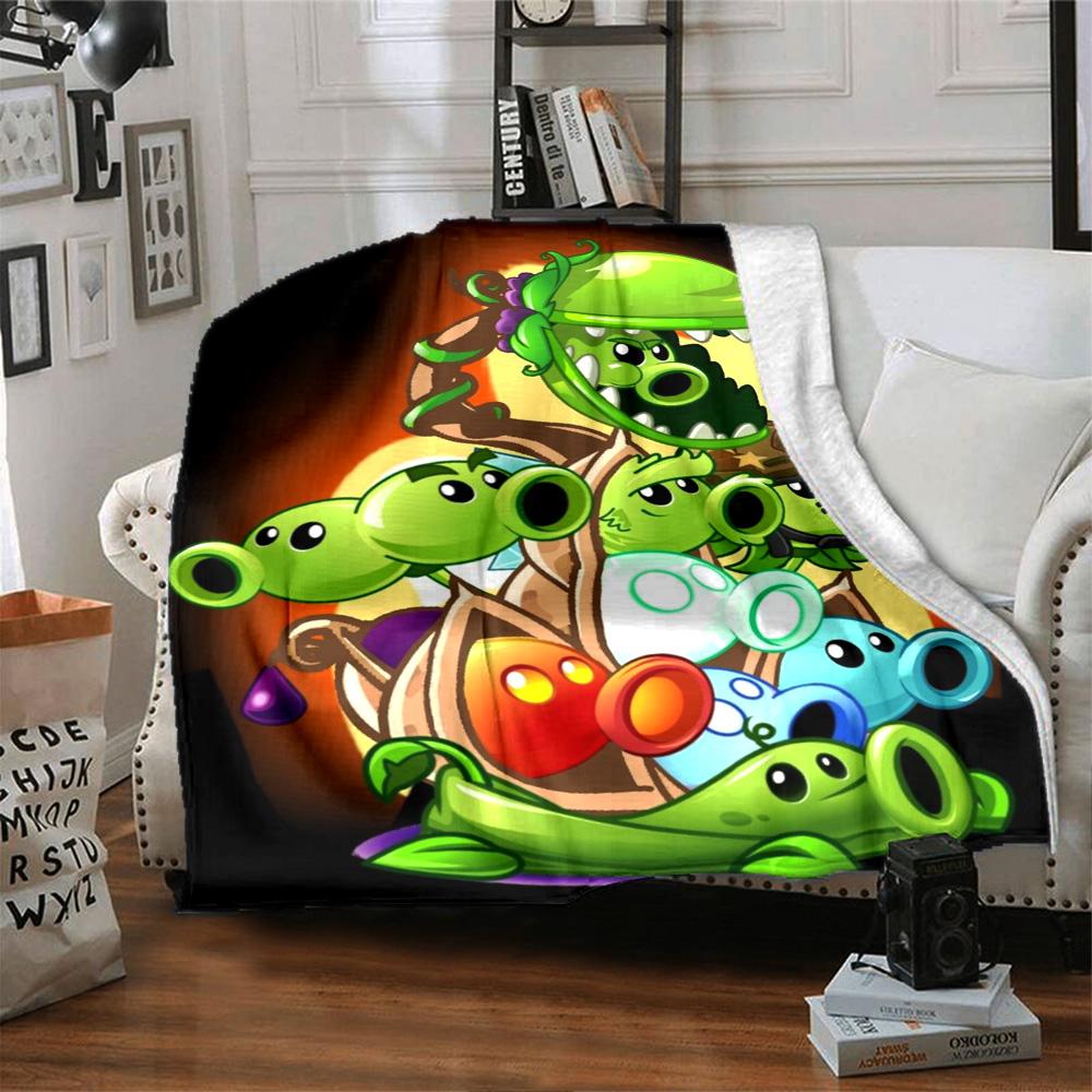 Plants Vs. Zombies Blanket Warmthful Decor Suitable for Livingroom Chair Picnics for All Occasions Modern Unique Gift for Family and Friends Camping