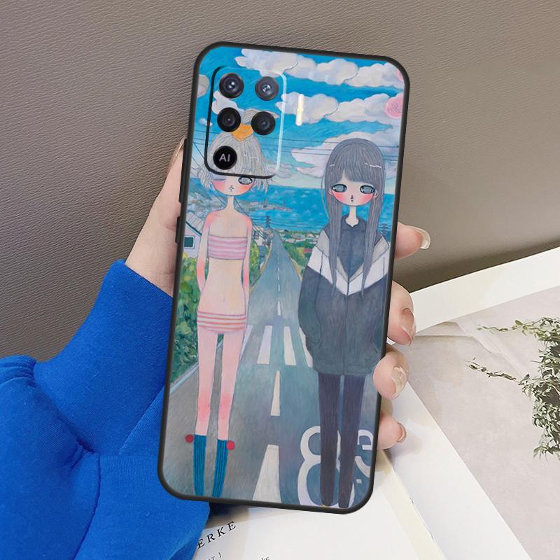 Aya Takano Case For Oppo A94 A74 A54 A80 A60 A40 A18 A38 A58 A78 A98 A96 A76 A16 A15 A17 A57 A77 A5 Pro