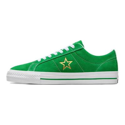 One Star Pro Comfortable Non-Slip and Abrasion Resistant Low-Top Board Shoes Unisex Green Gold