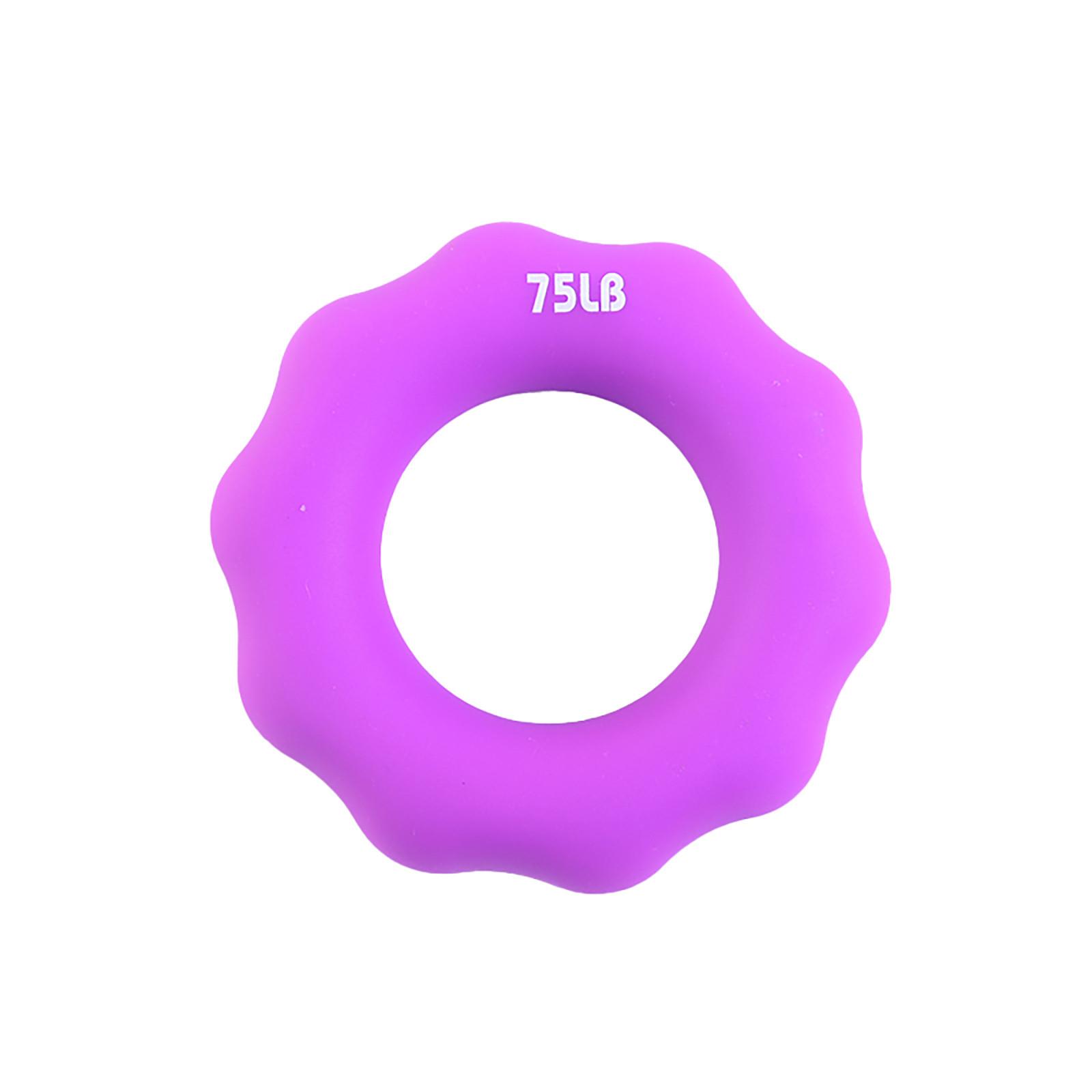 

Тренажер для пальцев с цветком, кольцо для массажа, силовая тренировка, расширитель запястья One Size фиолетовый