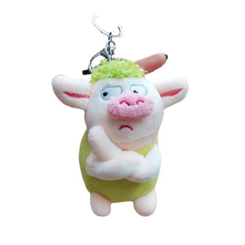 Adorable Green Pig Keychain Plush Toy Cute Animal Stuffed Doll For Kids Gift
