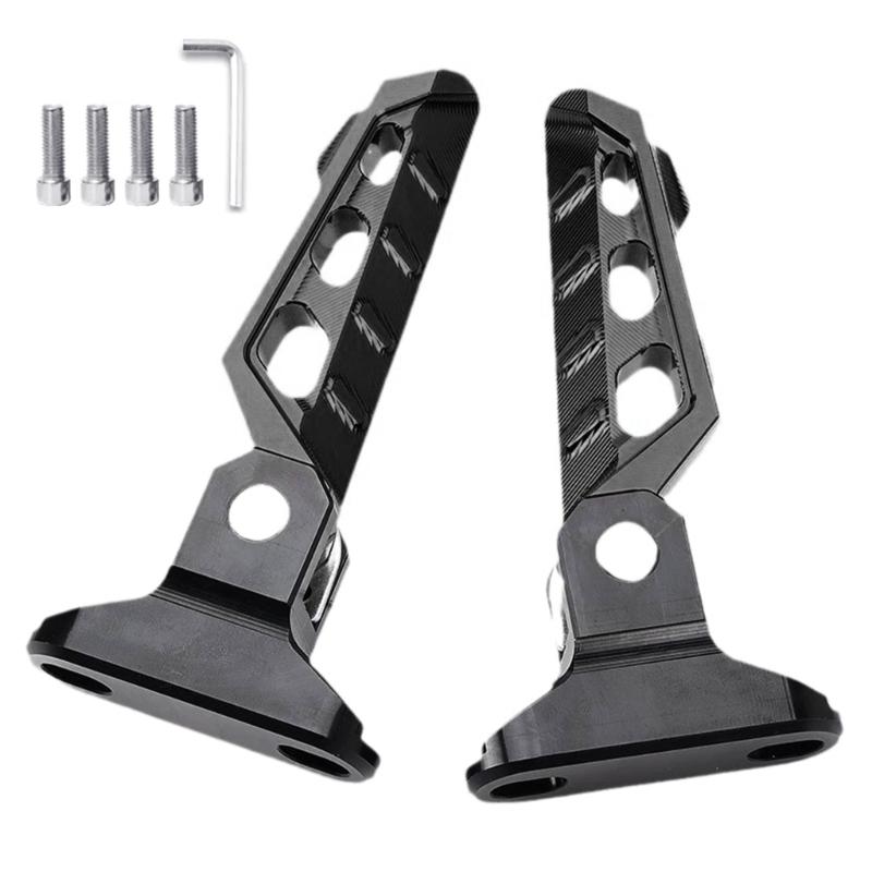 Upgrades Footrest Pedals Foldable Designs Folding Foot Pegs Aluminum Footrests Compact Folding Foot Pegs for чёрный