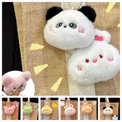 Squeeze Panda Plush Keychain Soft Piggy Cartoon Plush Stuffed Lovely Keyring Chicken Frog Pig Car Key Pendant Backpack Decor