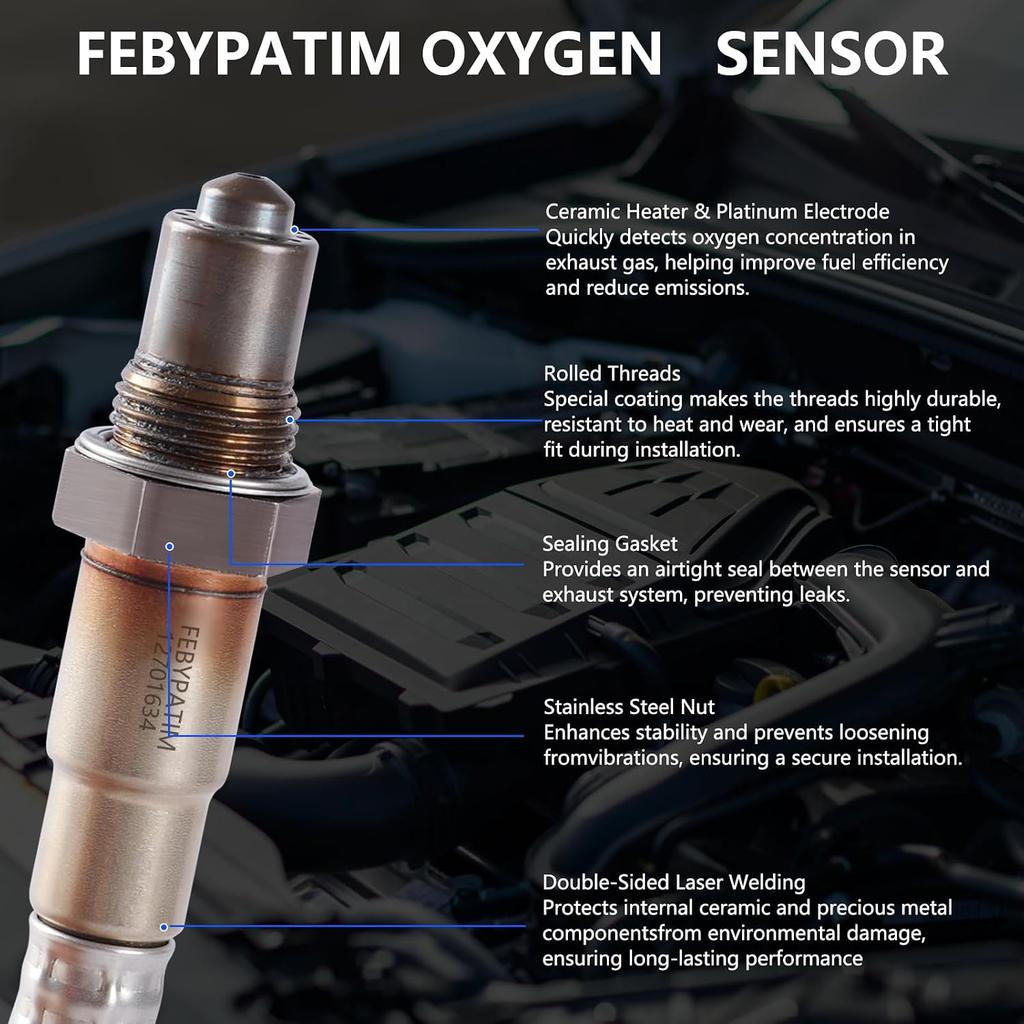 12701634 Oxygen O2 Sensor Upstream or Downstream Compatible with 2016-2019 Chevy Cruze 2016-2022 Spark 1.4L 1399cc, 2016-2019 Volt 2016-2025 Malibu