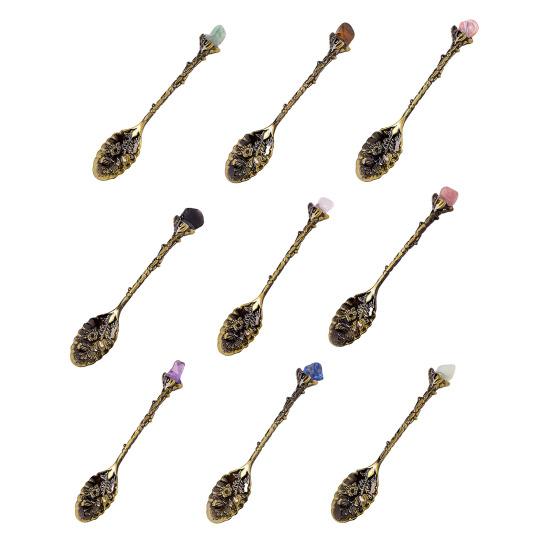 Koffielepel Kristallen Kop Vintage Dessertlepel Ergonomische Handgreep Tafelgerei voor Precieze Kruiding Serveren van Desserts Elegante Keukengerei