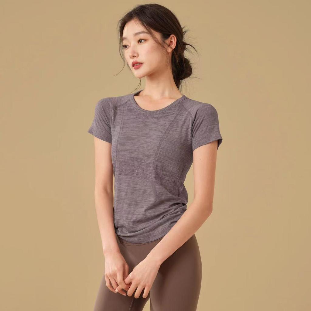 Women's Slim Fit Short Sleeve Yoga Top: Breathable, Quick-Dry Sports Wear