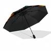 Cosmic Sunflower Bloom Compact Travel Automatic Umbrella with 8-Rib Compact Design All-Season Umbrella for Travel Elegant Women's Umbrella