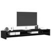 Monitor Stand in Black Oak Finish 100 x 24 x 13 cm Engineered Wood