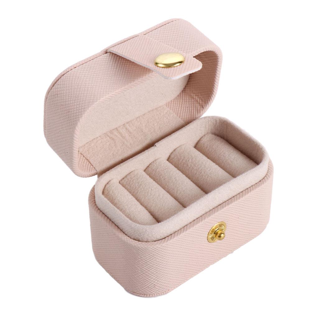 Travel PU Leather Gift Earring Holder Ring Display Box Jewelry Storage Case Jewelry Organizer