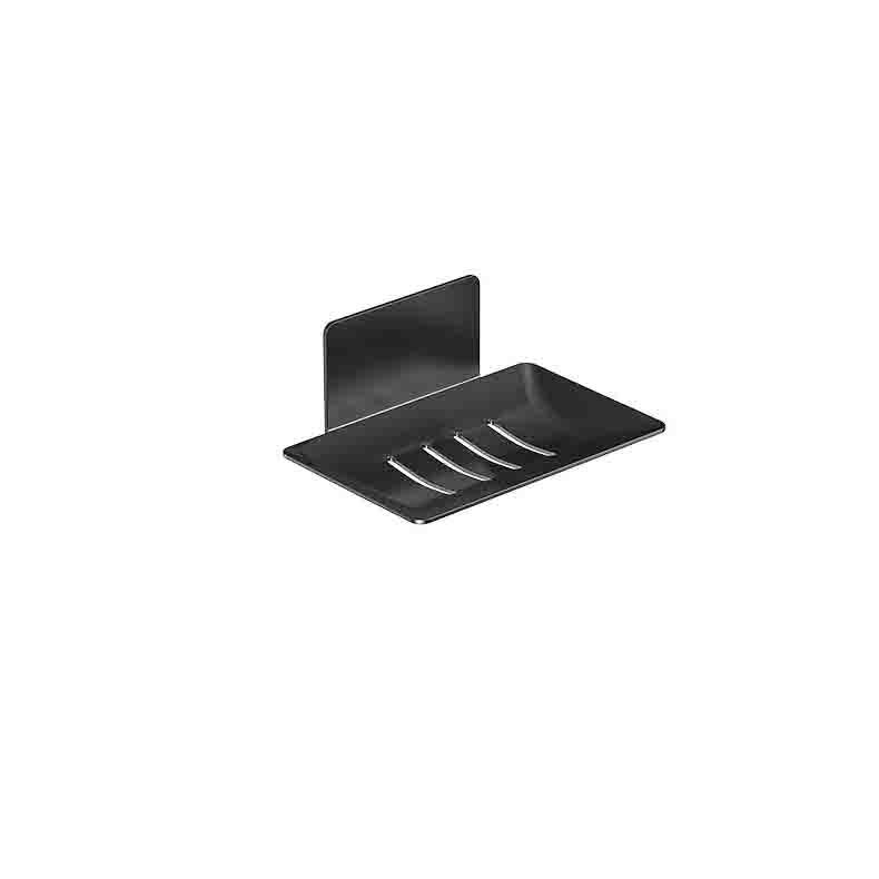 Carbon Steel Punch-Free Wall-Mounted Bathroom Storage Soap Dish, Hole-Free Adhesive Kitchen Storage Soap Holder Rack