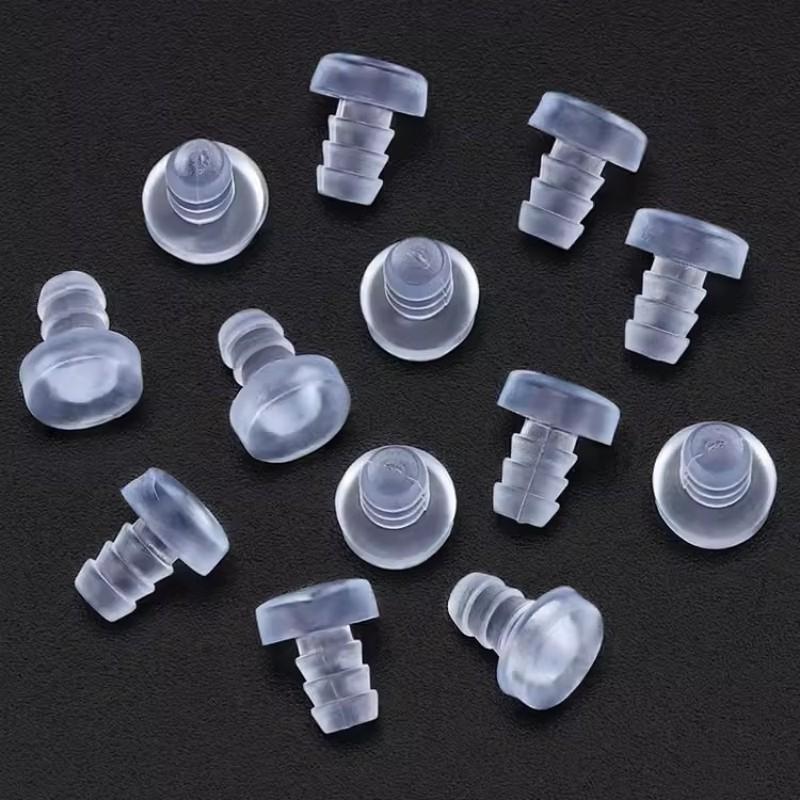 20Pcs Clear Rubber Embedded Furniture Bumper Table Chair Leg Feet Bottom Glide Slide Pad Floor Protector Shockproof Accessories