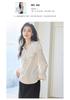 Spring "Bohemian" series gentle fairy style top sweet lace doll collar tied shirt