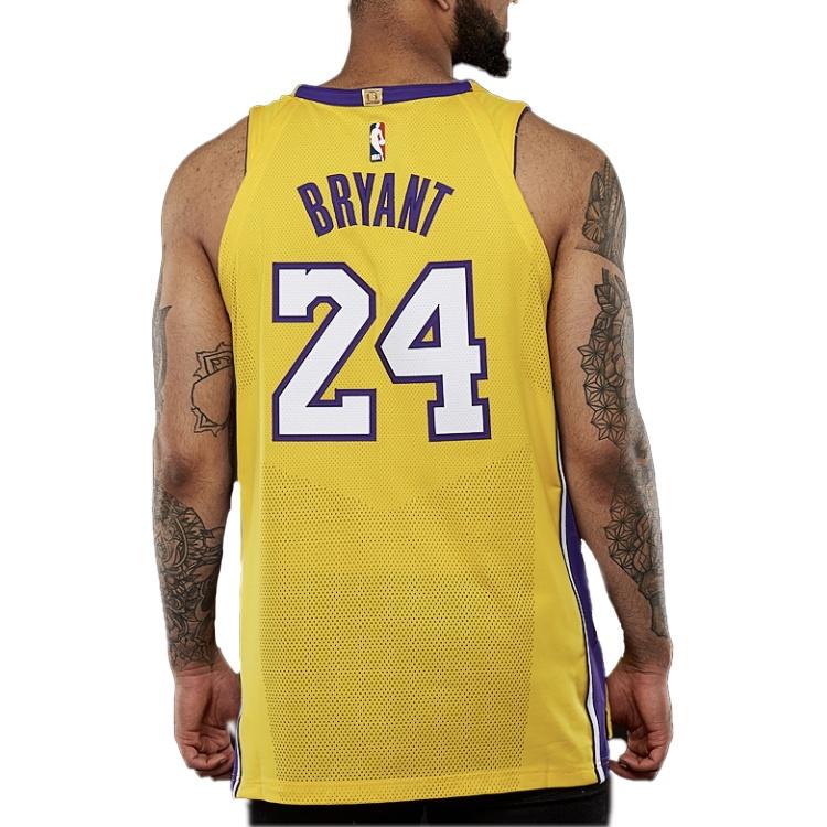 Nike Icon Edition Authentic NBA Jersey Sports Basketball Jersey/Vest AU Player Edition Lakers Kobe 24 Yellow Men's AQ2107-728