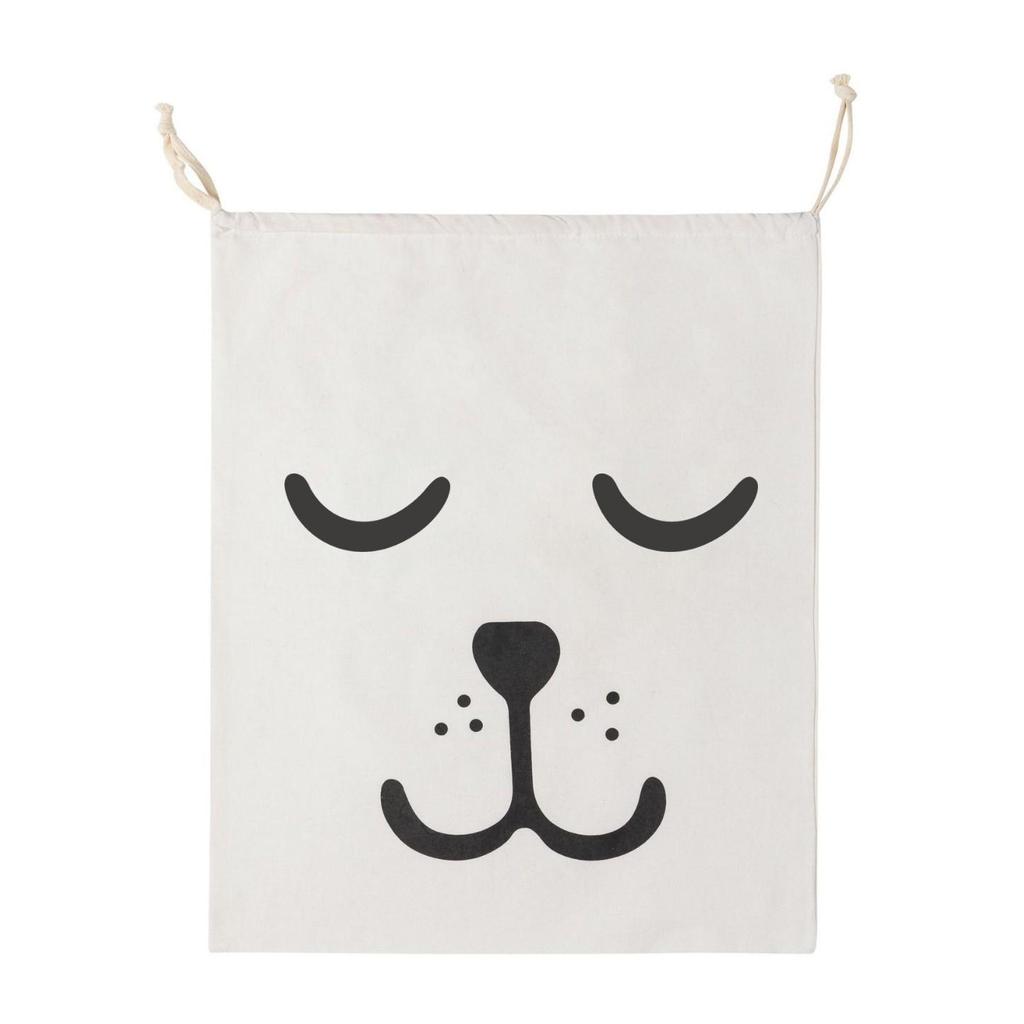 Custom Logo Cotton Drawstring Canvas Pouch - Clothes Storage Linen Bag