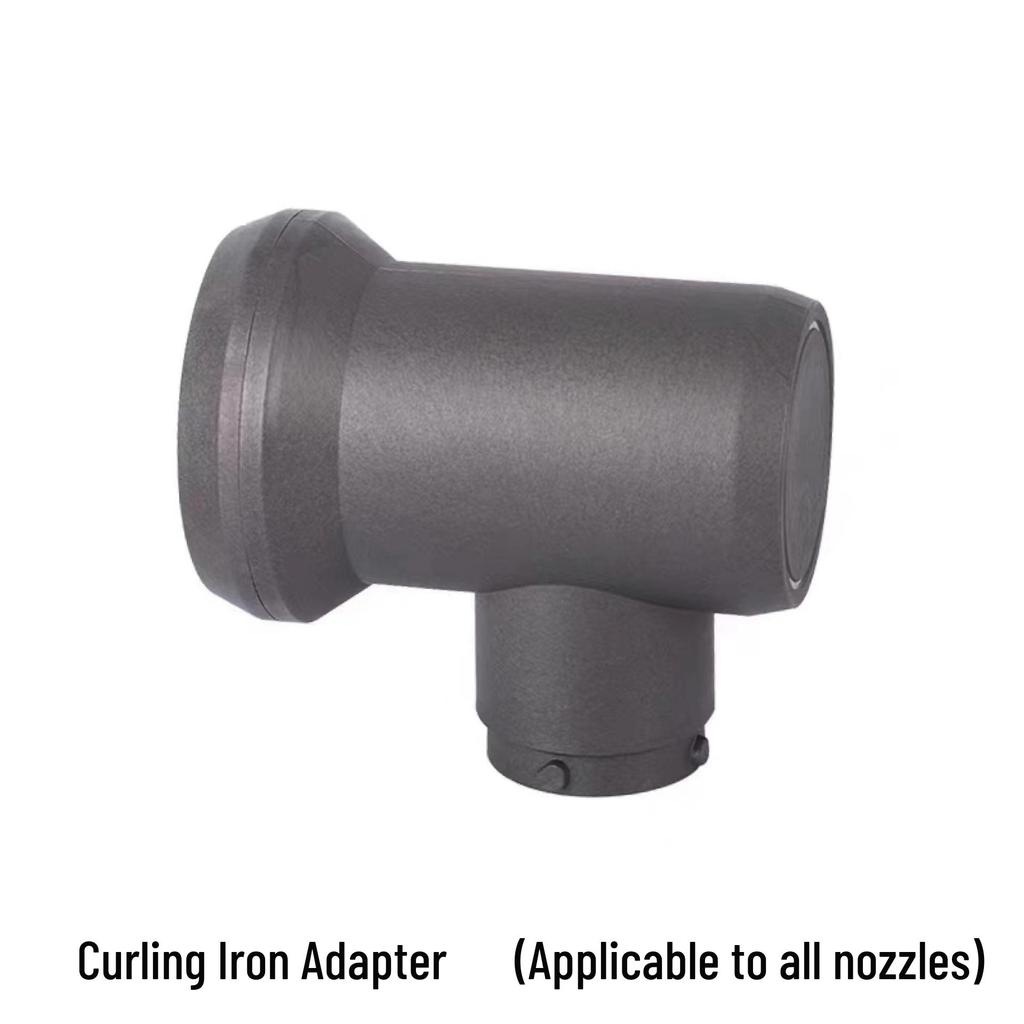 Dyson Curling Iron Accessories: Curling Tube, Wind Nozzle, Pre-Styling Diffuser, Comb, & Styling Tool.
