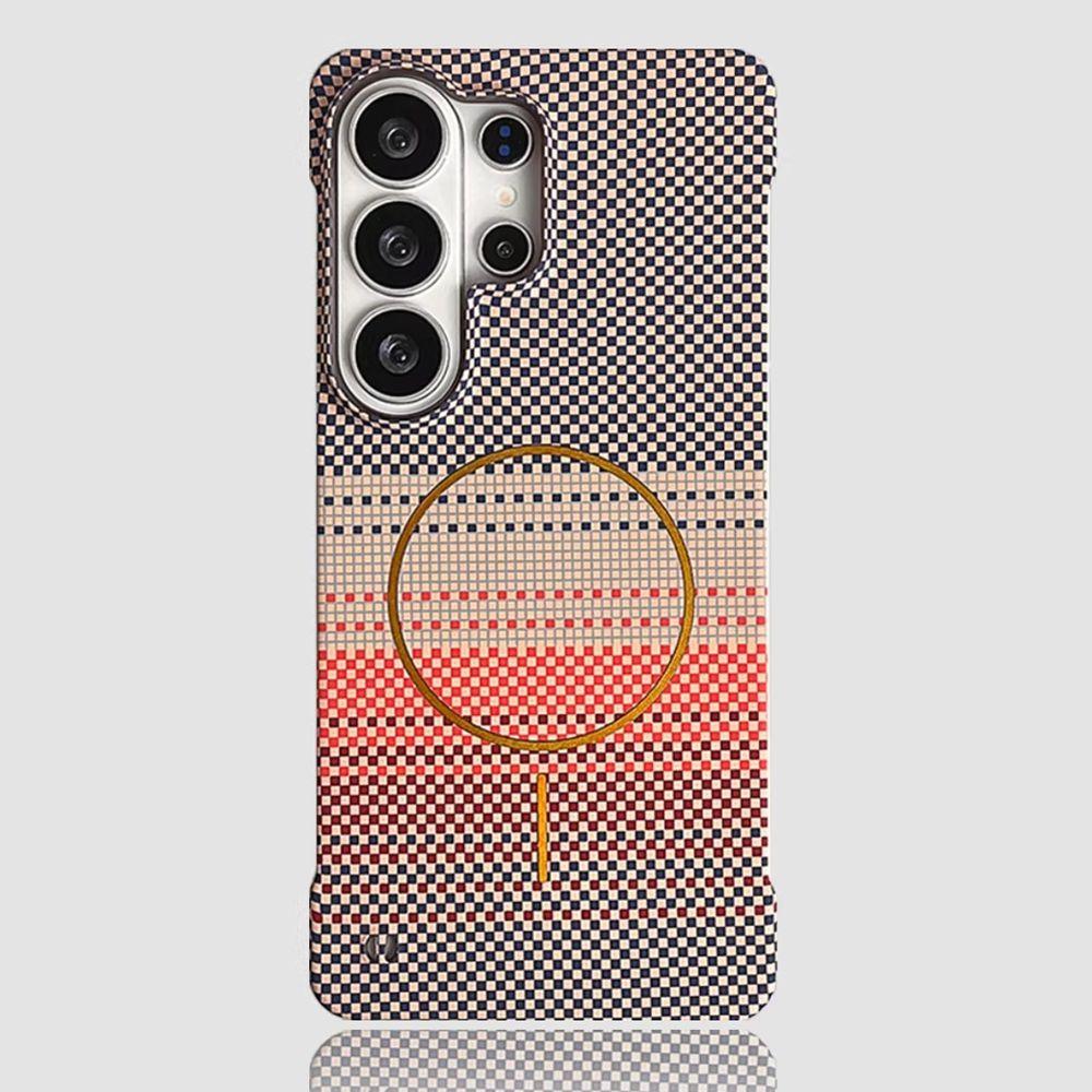 For Samsung Galaxy S26Ultra Luxury Carbon Fiber Broderless for Magsafe Case for Samsung Galaxy S26 S25 S24 S23 Ultra Plus Cover