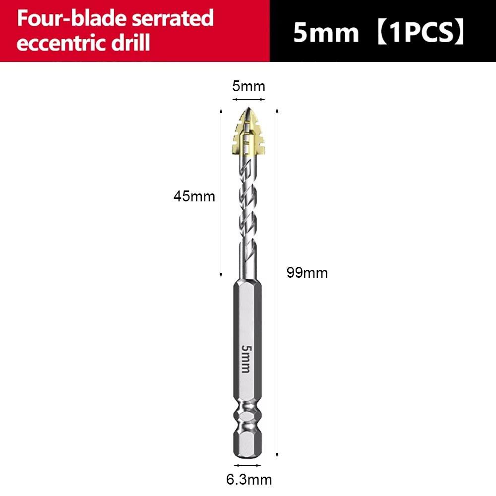 1Pcs Hexagonal Handle Tile Drilling Tool Eccentric Drill  for Glass Masonry Ceramic Iron Plates