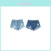 Pantaloni Jeans Mini Donna USA di Alta Qualità Vita Alta Lavati Strappati con Buchi per uno Stile Confortevole