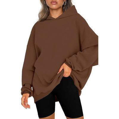 Women's Fashion Casual Solid Color Print Long Sleeve Hooded Hoodies & Sweatshirts