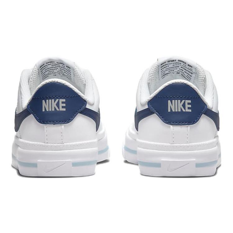 Nike Court Legacy GS White Mystic Navy Kids Sneakers Boarder-Blue Team-Orange DA5380-113