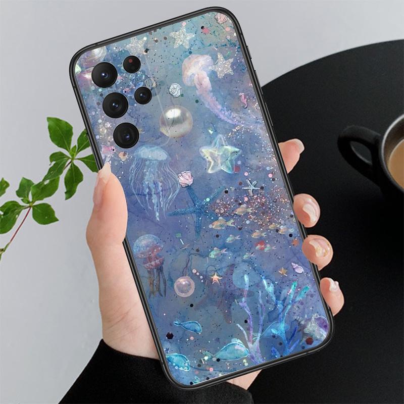 Phone Case For Samsung A17 A55 A16 A56 A35 A15 A53 A54 A33 A34 A25 A05S A52 A52S A07 A26 A06 Ocean Starfish