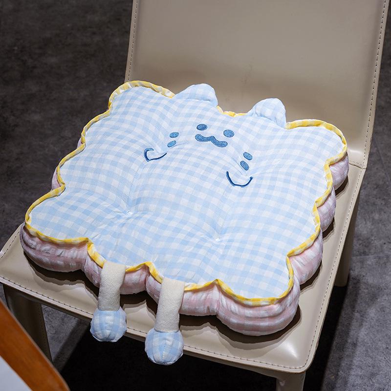 Cute Toast Cushion: Comfy Seat Pad for Office, Student, or Home Use