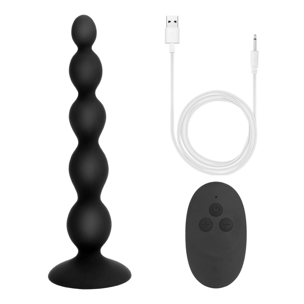 Remote Control Vibrator Prostate Massage Sex Toy For Men Women Anal Vibrator 10 Speed Anal Beads Butt Plug Stimulator Dual Motor Erotic Toy
