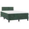 3141236 vidaXL Divan Bed and Mattress Dark Green 120x200cm Velvet