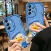 Phone Case: 2D Flat Samsung Galaxy A34 A35 S20 S22 S21 FE Plus Ultra Protective Case, Big White Duck with Blueberry Bouquet, Christmas and Halloween G