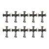 10Pcs-Cross Series 3D Nail Art Charms,Metal Punk-Chrome Hearts Nail Art Jewels Decals for Fingernail Toenail Decorations