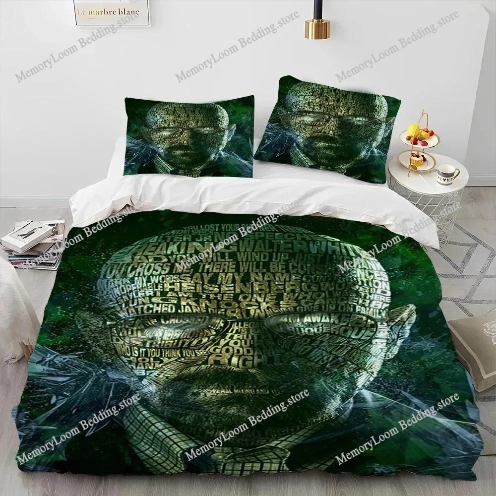 TV Show Hit Breaking Bad Walter Hartwell Bedding Set King/Queen Size Duvet Cover 3D Print Cozy Soft Bed Sheet Set Home Decor