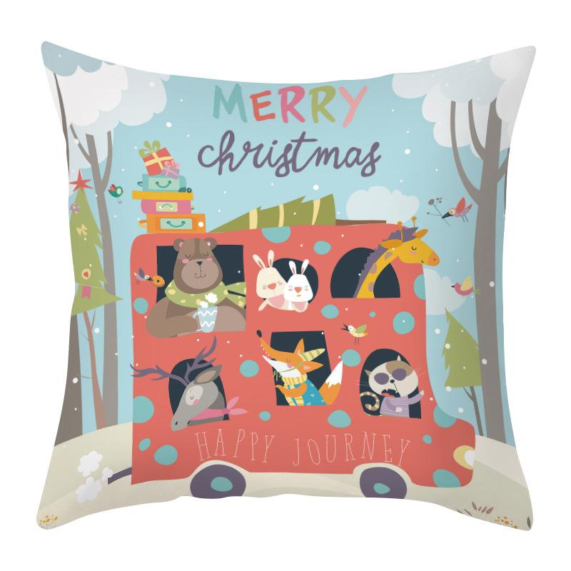 

Трансграничные рождественские диванные подушки с лосями и домашние наволочки для печати 40x40cm