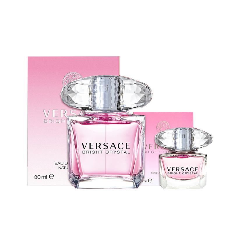 Versace Pink Eau de Toilette Set, Floral and Fruity Eau de Toilette EDT + , birthday gift 12-Pink Crystal Diamond 30ml + Crystal Diamond 5ml