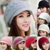 Winter Women's Wide Brimmed Warm Hat Knitted Hat Women's Soft and High Elasticity Warm Hat Women's Hat Solid Color 2025 New Mode