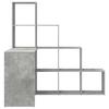 L shaped Desk with Shelf Concrete Grey 101.5 x 149.5 x 149.5 cm